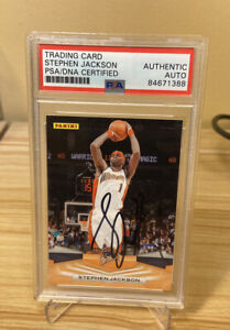 Stephen Jackson Warriors Pacers Autographed Signed PSA Slabbed Card COA