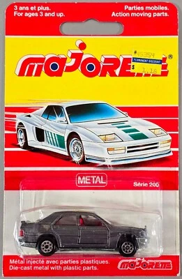 De colección Majorette Mercedes-Benz 190 E 2.3-16 / #231 / Tarjeta rara / Hecha en Francia Foto 1 de 4