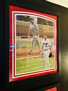 Albert Pujols ICONIC HR 16x20 Framed Auto & Inscribed Photo - FANATICS Certified - Picture 1 of 2