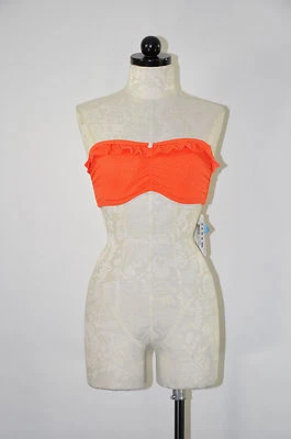 Top de bikini Freya naranja a lunares convertible con aros bandeau traje de baño 32DD Foto 1 de 4