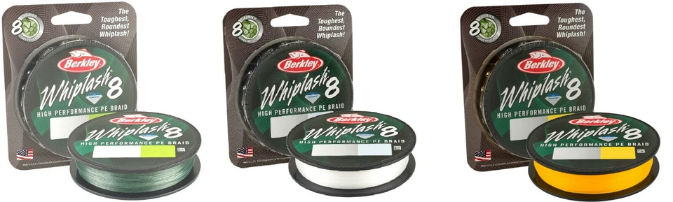 Berkley Whiplash 8 tranças verde/cristal/amarelo 24 lb-87,3 lb (300 m) 103,6 lb (270 m) - Imagem 1 de 1