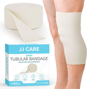 Tubular Bandage, 4” X 12 Yards Stockinette Tubing for Legs and Knees, Size F Reu - Picture 1 of 12