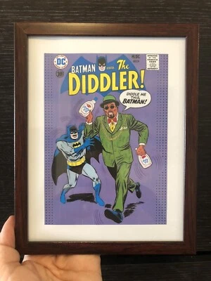 The Diddler 艺术印花手工制作 5x7 蝙蝠侠谜语模仿框架 — 第 1/3 张图片