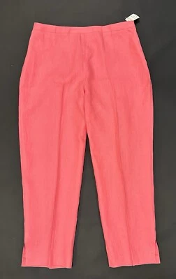 John Paul Richards Linen Pants Size 12 Pink Side Zipper NEW 30x26.5 - Image 1 of 4