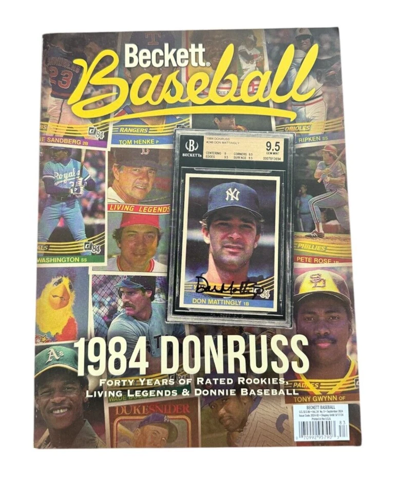 Don Mattingly Signed Beckett Baseball Magazine - 1984 Donruss Cover - Yankees - Image 1 of 1