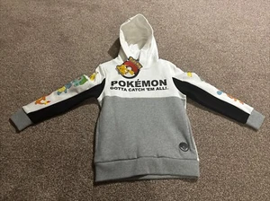 Pokemon Hoodie - Brand New With Tags - White And Grey - Aged 4-5 - Picture 1 of 14