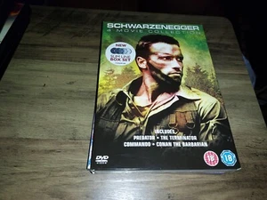 Schwarzenegger 4 film set predator teminator commando conan uk dvd region 2 - Picture 1 of 2