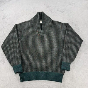 Vintage Jack Henry Sweater mens Medium Wool abstract shawl neck Hand knit - Picture 1 of 10