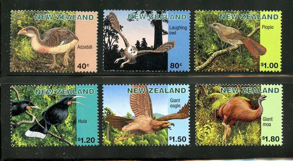 New Zealand Complete MNH Set #1393-1398 Extinct Birds Stamps - Image 1 of 1