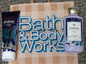 2 PC Bath & Body Works Butterfly 24hr Hydration Cream Pro Vitamin B5 Wash + Aloe - Picture 1 of 3