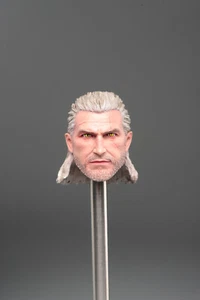 1:6 Scale White Wolf Geralt Head Sculpt For 12" Male Phicen TBL Soldier Figure - Picture 1 of 7