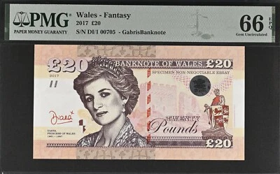 WALES 2017 20 Pounds, DAINA Matej Gabris Fantasy,  PMG 66 EPQ - Image 1 of 2