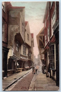 Yorkshire England Postcard York The Shambles Street View 1911 Antique Posted - Picture 1 of 2