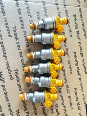 87-97 Jeep Cherokee Comanche Wrangler 4.0 Bosch Inyector de combustible juego de actualización de 6 Foto 1 de 4