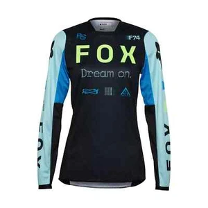 New Fox MX ATV Women 180 Race Spec Black / Blue Jersey XS S M L XL 33034-001 - Picture 1 of 3