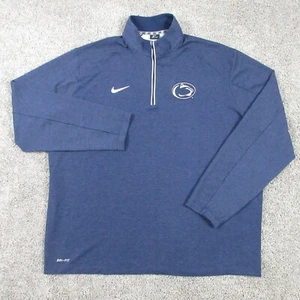 Penn State Nittany Lions Sweater Mens 3XL Blue Nike Drifit 1/4 Zip Pullover NCAA - Picture 1 of 11