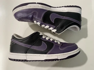 Nike Dunk Low Purple Black Shoe OG Retro Rare Vtg 317813-552 Women Size 8.5 - Picture 1 of 7