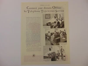 1930 TELEFON SCHREIBMASCHINE SERVICE Vintage Kunstdruck Anzeige - Bild 1 von 1