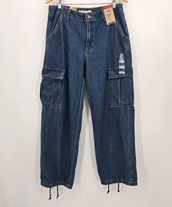 Levi '94 Baggy Cargo JEANS Size 29x30 Mid Rise Loose Adjustable Hem New Wide Leg - Picture 1 of 22