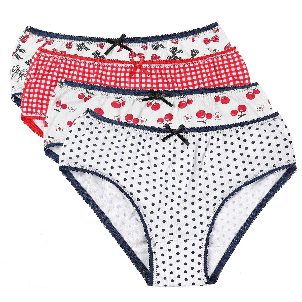 Braguitas Para Niña Sanetta - Talla 6 Años (116cm) - 100% Algodón - Color Blanco