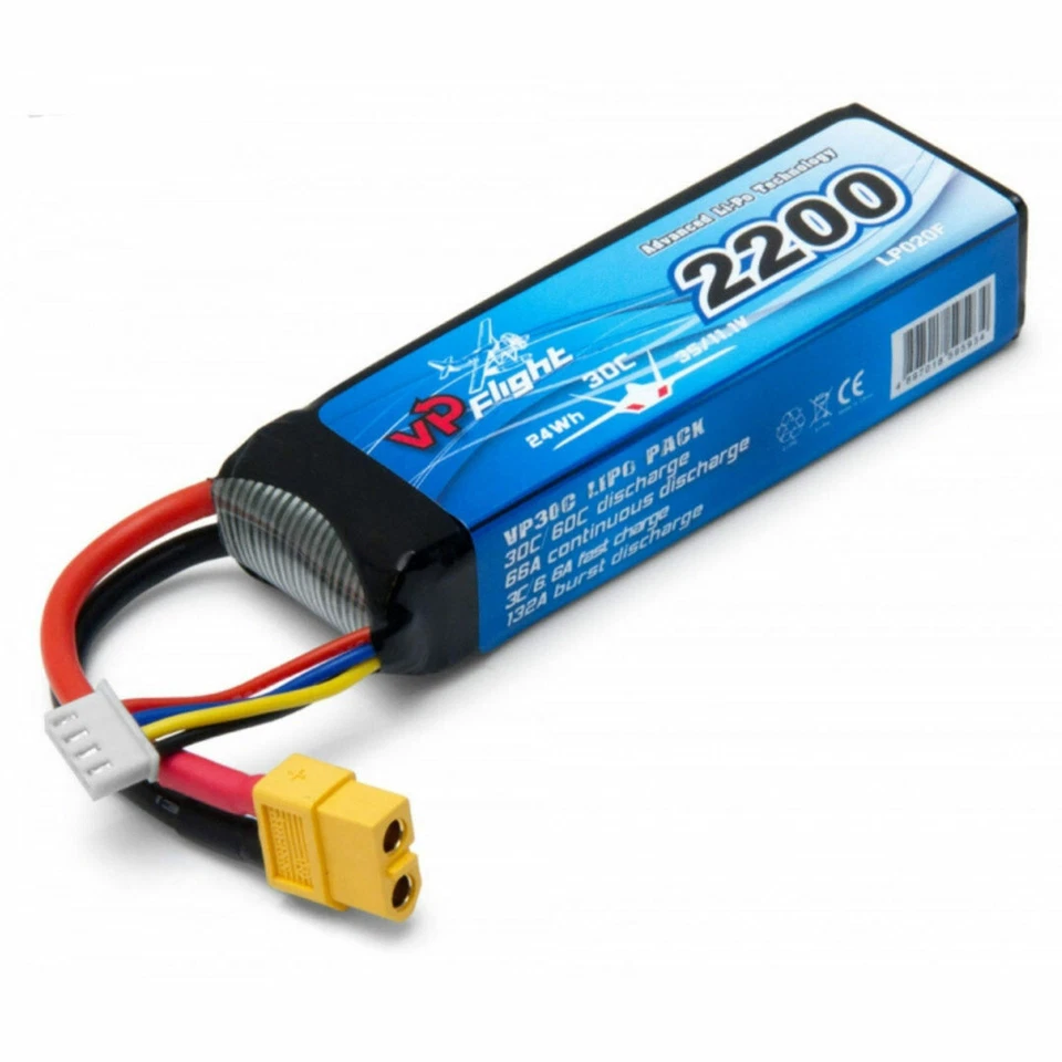 Vapex LP020FXT Li-Po Akku 3S 11,1V 2200mAh 30C XT60-Stecker - Bild 1 von 1