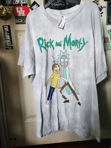 NWOT Rick and Morty Adult Swim Graphic White Tee Shirt Mens Size Medium - Picture 1 of 3
