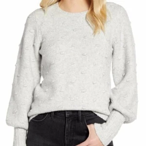 💕 RACHEL PARCELL 💕 XXS 💕 Bobble Stitch Sweater Top Grey NEW AUTH 💕 #A96 - Picture 1 of 7