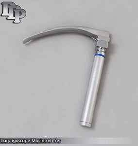 LARYNGOSKOP KLEINER GRIFF AA + MACINTOSH KLINGE #4 ENT INTUBATION ANÄSTHESIE SET - Bild 1 von 2