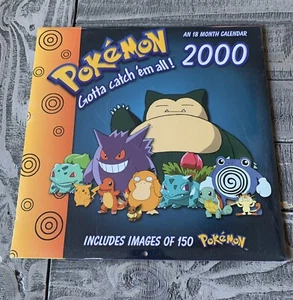 NEU Vintage - 2000 Pokémon 18 Monate Kalender Sammlerstück Nintendo - Sealed - Bild 1 von 8