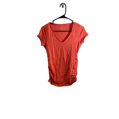 Motherhood Maternity orange vneck size small - Image 1 of 3