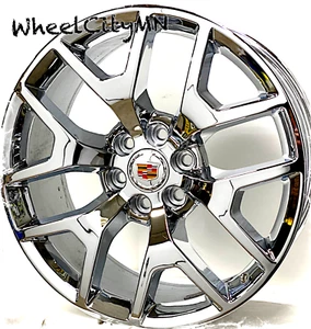 20" chrome OE 5656 replica CK156 wheels fits 2023 Cadillac Escalade 6x5.5 +27 - Picture 1 of 3