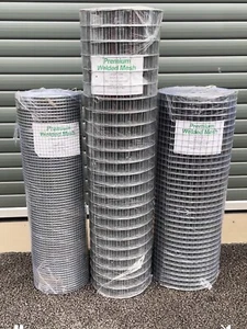 Welded Chicken Wire Mesh Roll, 30m long 19g 16g, Galvanised Aviary Catio Poultry - Picture 1 of 41