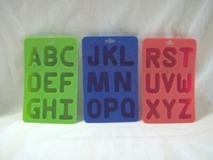 ALPHABET 3 PIECES GUMMY CANDY CHOCOLATE SILICONE MOLD Jello Shot - Picture 1 of 9