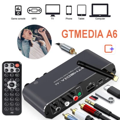 Long Range Bluetooth Transmitter Receiver Stereo Audio Adapter MIC w/APP Control - Image 1 of 4