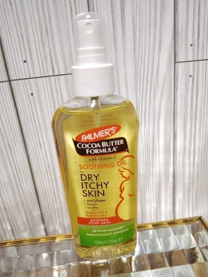 Aceite calmante de manteca de cacao Palmer's para piel seca marcas de embarazo 5,1 OZ cada uno Foto 1 de 3
