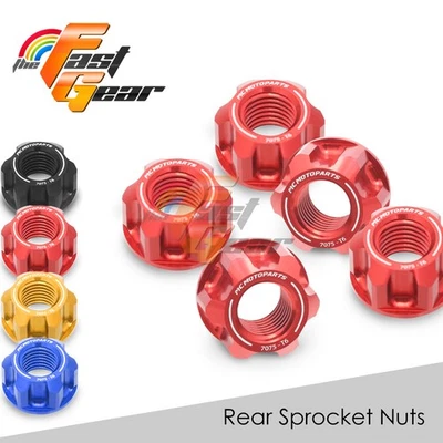 Tuerca de piñón trasera de aluminio ROJA para Triumph Trophy 1200 00-03 02 01 Foto 1 de 4