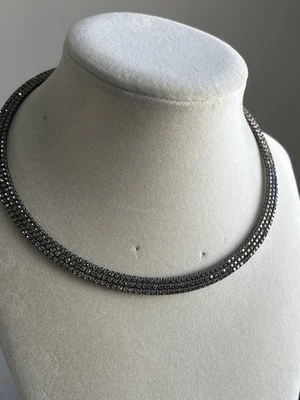 Gargantilha de strass colar torque tom bronze 5” diâmetro - Imagem 1 de 4