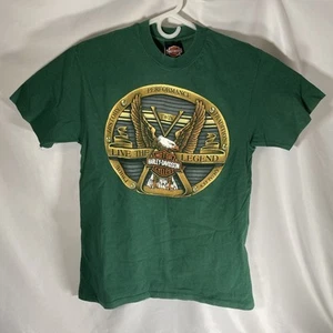 Vintage 1992 Harley Davidson T-Shirt Size M Motorcycles Green Colorado - Picture 1 of 8