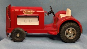 Vintage 1960's RARE Tonka Red Airlines Luggage Tug Tractor Metal Toy - Picture 1 of 13