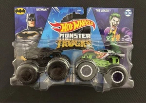 Hot Wheels Monster Trucks Batman VS The Joker Black Green 1:64 Scale Diecast - Picture 1 of 5