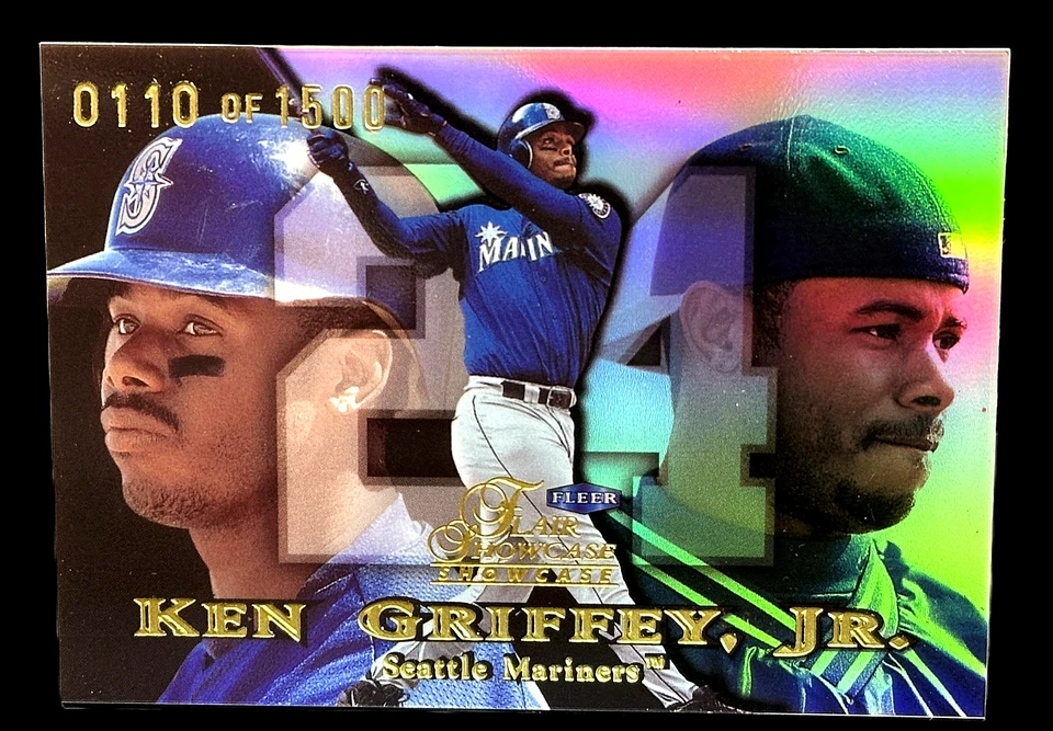 Ken Griffey JR. 1999 Flair Showcase Row 3 Showcase SP 座 #1 名堂 /1500 水手 — 第 1/4 张图片