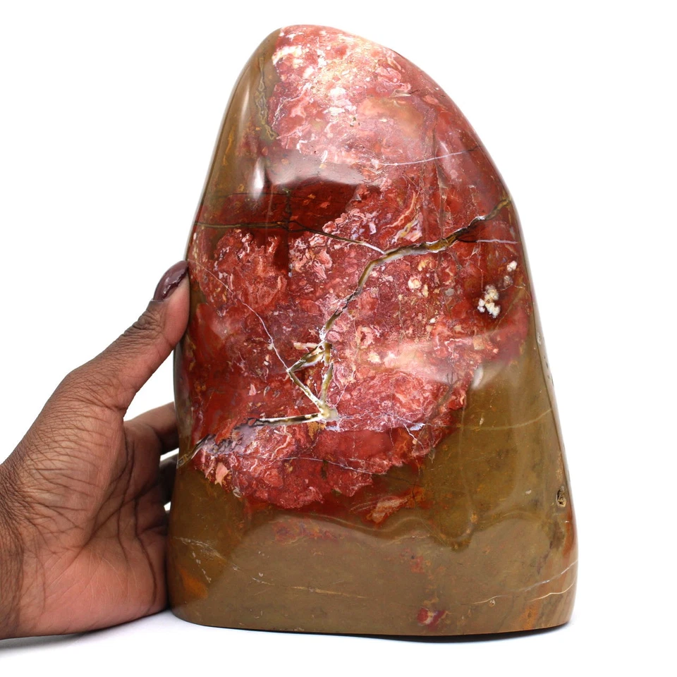 ▶️ Grande pierre de Jaspe rouge 5400gr 240mm Madagascar [vidéo] - Photo 1/4