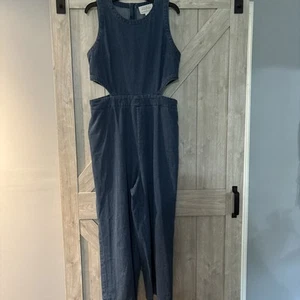 Mono Bohemio Mare X Anthropologie Daria Corte Azul Denim Talla L - Imagen 1 de 13
