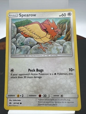 Pokemon TCG Spearow Sun & Moon Base Set 97/149 Regular Common Card - Image 1 of 3