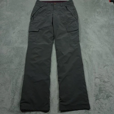 Pantalones Eddie Bauer para mujer 2 bolsillos de carga forrados de franela grises senderismo al aire libre Foto 1 de 4