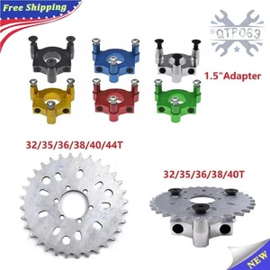 32-44T Sprocket /1.5" Adapter For 415 chain 49cc 50cc 66cc 80cc Motorized Bike - Picture 1 of 27