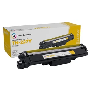 Cartucho de tóner amarillo de alto rendimiento compatible con LD Brother TN-227Y (con chip) - Imagen 1 de 9