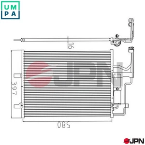 CONDENSER AIR CONDITIONING 60C9108-JPN FOR MAZDA ZJ07/ZJ30/ZJ-VE/ZJ32 1.3L 4cyl - Picture 1 of 9