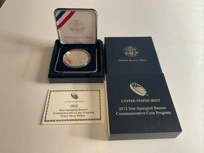 2012-P Star Spangled Banner Proof Silver Dollar US Mint Commemorative $1 OGP COA - Image 1 of 4