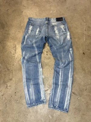 Men’s PRPS Distressed Slim Fit Blue Jeans 36x34 - Image 1 of 4